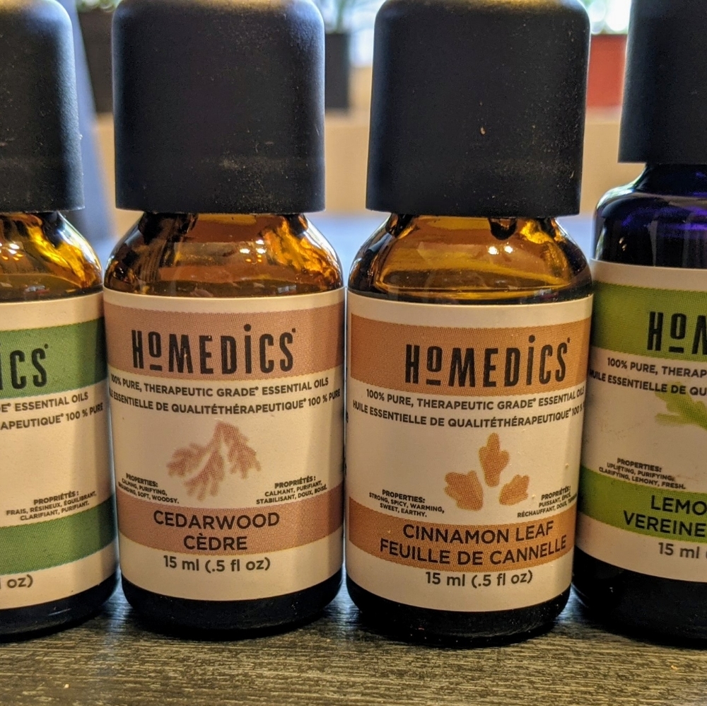 Set of 4 Homedics 💯 pure grade essential oils